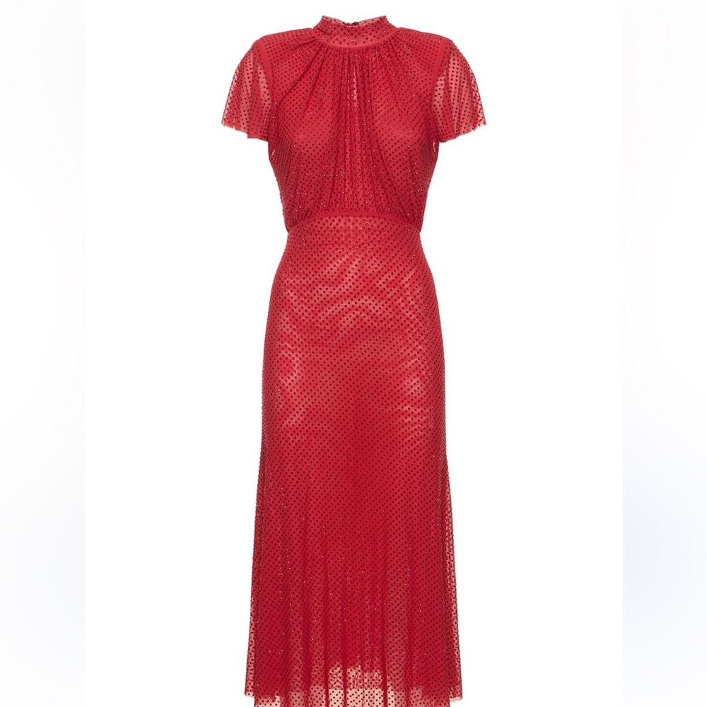 Self-portrait Elegant Red Rhinestone Dress